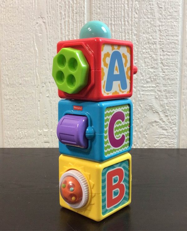 Fisher Price Brilliant Basics Stacking Action Blocks Cheap