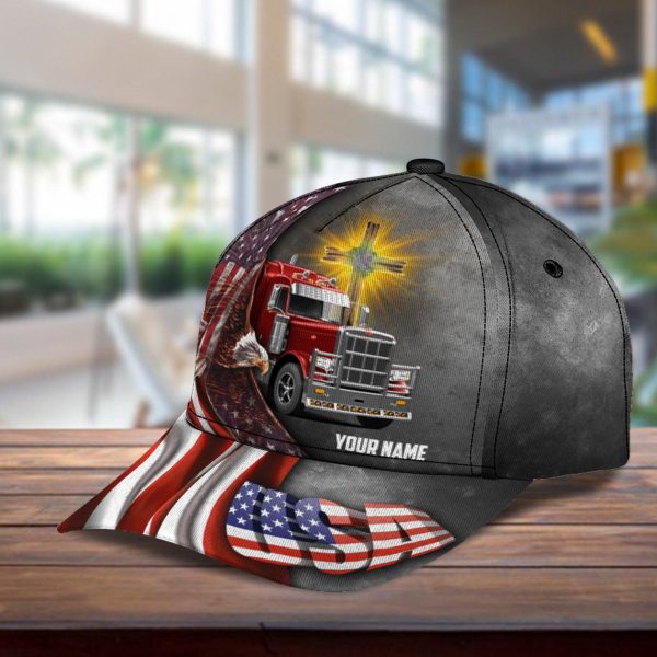 Personalized Trucker Classic Cap, Personalized Gift for Truckers - CPC25PS06 Online - Image 5
